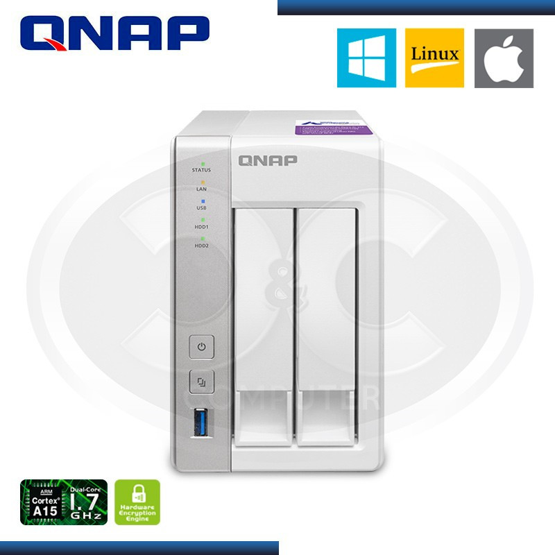 Almacenamiento Ts 231p 2 Bay Qnap Cloud Nas Day Personal Usb 30 Port X2