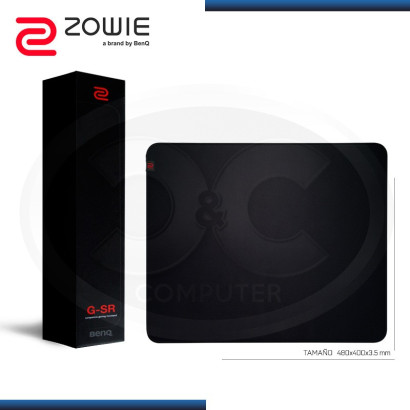 MOUSE PAD ZOWIE G-SR GAMING LARGE BLACK (TAMAÑO:480x400x3.5 mm)
