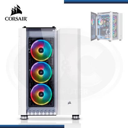 CASE CORSAIR CRYSTAL SERIES 680X RGB TEMPERED GLASS WHITE  (PN: CC-9011169-WW )