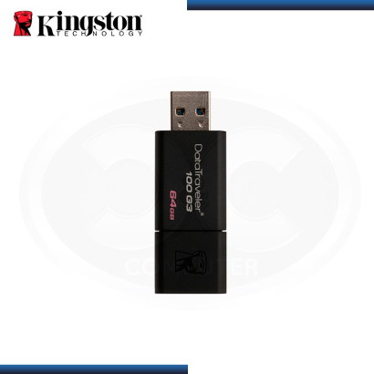 USB 64GB KINGSTON DT100G3 NEGRO USB 3.0  (PN: DT100G3/64GB)