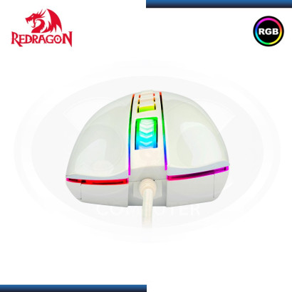 MOUSE OPTICO GAMING REDRAGON COBRA M711 WHITE RGB | 1000DPI | 7 BOTONES | USB