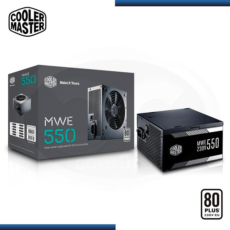 Compara: FUENTE COOLER MASTER MWE 550W 80 PLUS WHITE