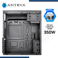 CASE ANTRYX ELEGANT V BLACK CHALLENGER C/FUENTE 350W, USB 3.0, ATX (PN: AC-EV230-350CP )