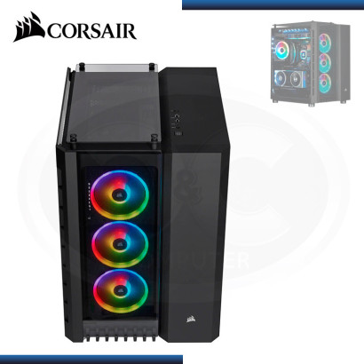 CASE CORSAIR CRYSTAL SERIES 680X BLACK | FAN RGB x3 | VIDRIO TEMPLADO | USB-C | M-ATX (PN: CC-9011168-WW )