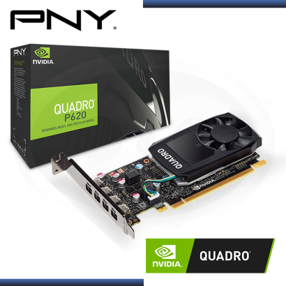 VIDEO PNY NVIDIA QUADRO P620 2GB DDR5 | 128 BIT | 512 NUCLEOS CUDA | 4x MINI DP (NP: VCQP620V2-PB )