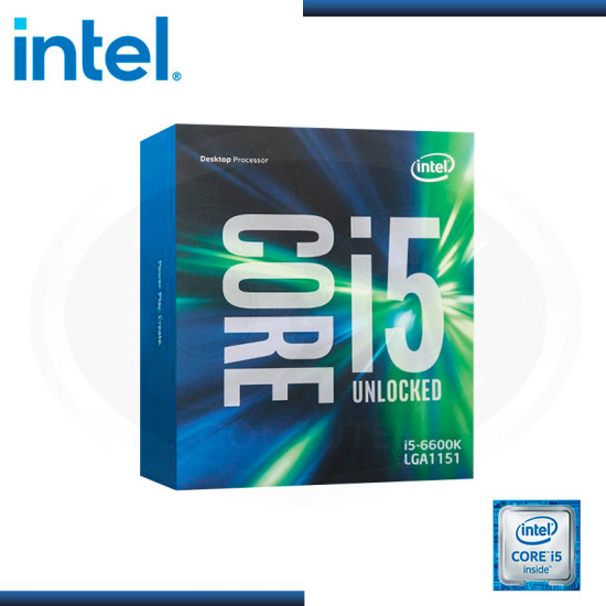 PROCESADOR INTEL CORE I5-6600K, 3.50 GHZ, 6 MB CACHÉ L3, LGA1151, 65W, TECNOLOGÍA 14 NM.