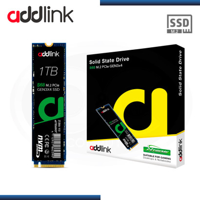 UNIDAD DE ESTADO SOLIDO ADDLINK S68 | 1TB PCIE GEN 3 x4 NVME | R/W 2500 /2100  (N/P AD1TBS68M2P )