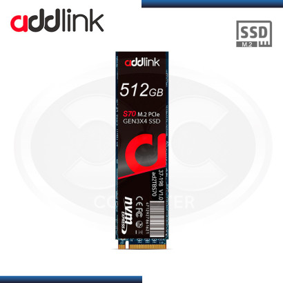 UNIDAD DE ESTADO SOLIDO ADDLINK S70 512GB PCIE M.2 X4 NVME | R/W 3400/2000MB/S (N/P AD512GBS70M2P )