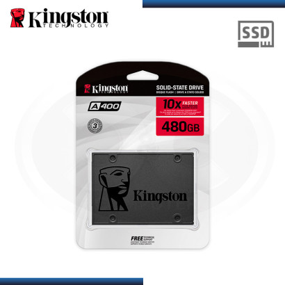 DISCO DURO SOLIDO KINGSTON SSDNOW A400 480 GB SATA3 6GB/s,  2.5", (PN: SA400S37/480G )