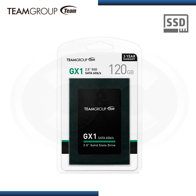 UNIDAD DE ESTADO SOLIDO TEAM GROUP GX1 120GB SATA3 6GB/s, 2.5"  (N/P T253X1120G0C101 )