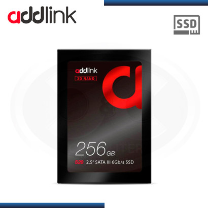 UNIDAD DE ESTADO SOLIDO ADDLINK S20 256B | SATA3 6GB | 2.5" | 510/400 MB  (N/P AD256GBS20S3S )