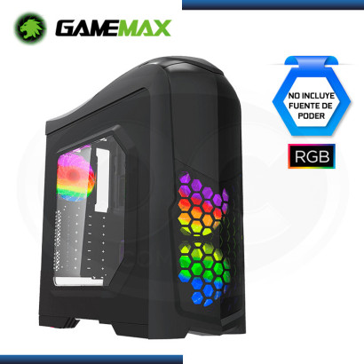 CASE GAMING GAMEMAX NEXUS G539 RGB S/FUENTE | x3 FAN | VENTANA ACRILICA | BLACK