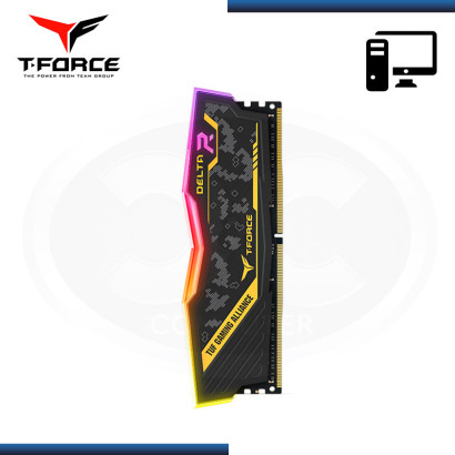 MEMORIA TEAMGROUP T-FORCE DELTA TUF GAMING  ALLIANCE RGB / DDR4 8GB 3200 MHZ / CL16 / 1.35V (N/P: TF9D48G3200HC16CBK )