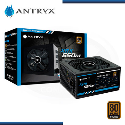 FUENTE PODER ANTRYX XBII 650M | 650W 80 PLUS BRONZE (PN: BTX-6501 )