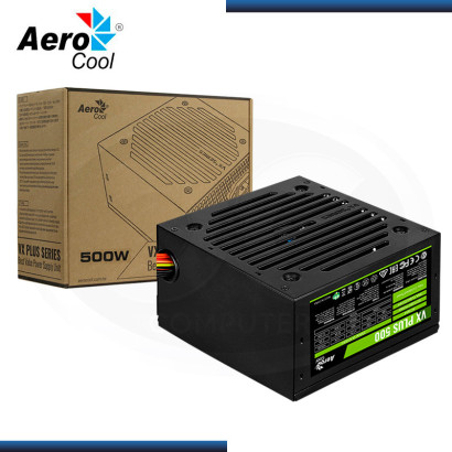 FUENTE AEROCOOL VX PLUS | 500W REALES | ATX 2.3 (N/P: 4713105962758 )