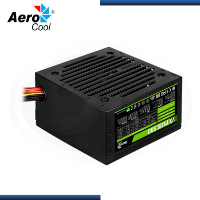 FUENTE AEROCOOL VX PLUS | 500W REALES | ATX 2.3 (N/P: 4713105962758 )