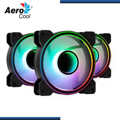 COOLER P/ CASE AEROCOOL MIRAGE 12 PRO ARGB (PACK x3) 120MM | HUB + CONTROLADOR (N/P: 4710562755978)