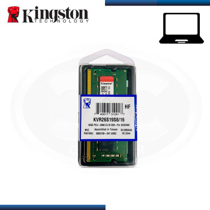MEMORIA SODIMM KINGSTON KVR 16GB DDR4 2666 MHZ (NP: KVR26S19S8/16 )
