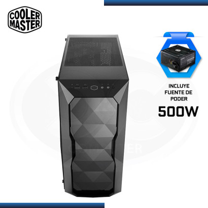 CASE COOLER MASTER MASTERBOX TD500L ELITE V3 C/FUENTE 500W BLACK (PN: MCB-D500L-KANA50-S00 )
