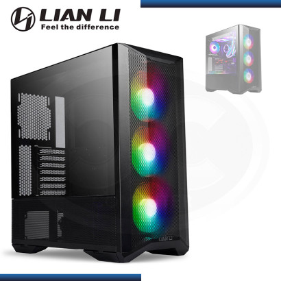CASE LIAN LI LANCOOL II MESH ARGB BLACK VIDRIO TEMPLADO SIN FUENTE USB 3.1/USB 3.0