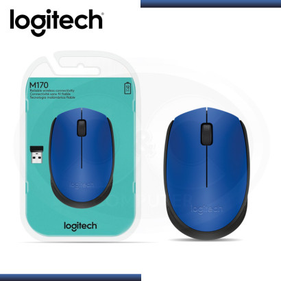 MOUSE LOGITECH M170 BLUE WIRELESS USB (PN:910-004800)
