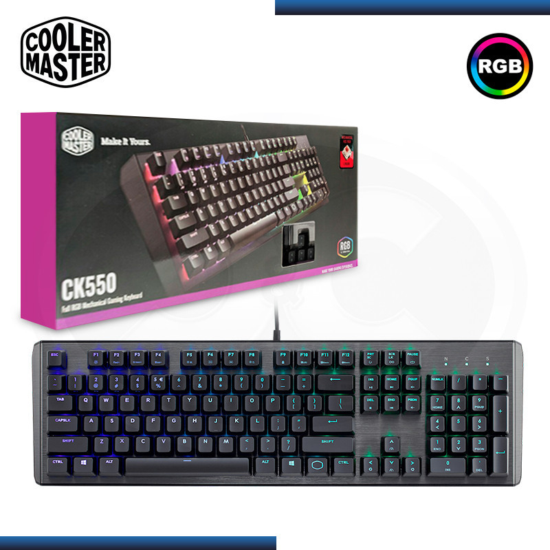 Teclado Cooler Master Ck550 Rgb Mecanico Switch Red Pn Ck 550 Gkgr1 Us