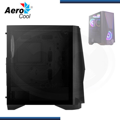 CASE AEROCOOL VISOR ARGB SIN FUENTE VIDRIO TEMPLADO BLACK USB 3.0 (PN:VISOR-G-BK-V1)