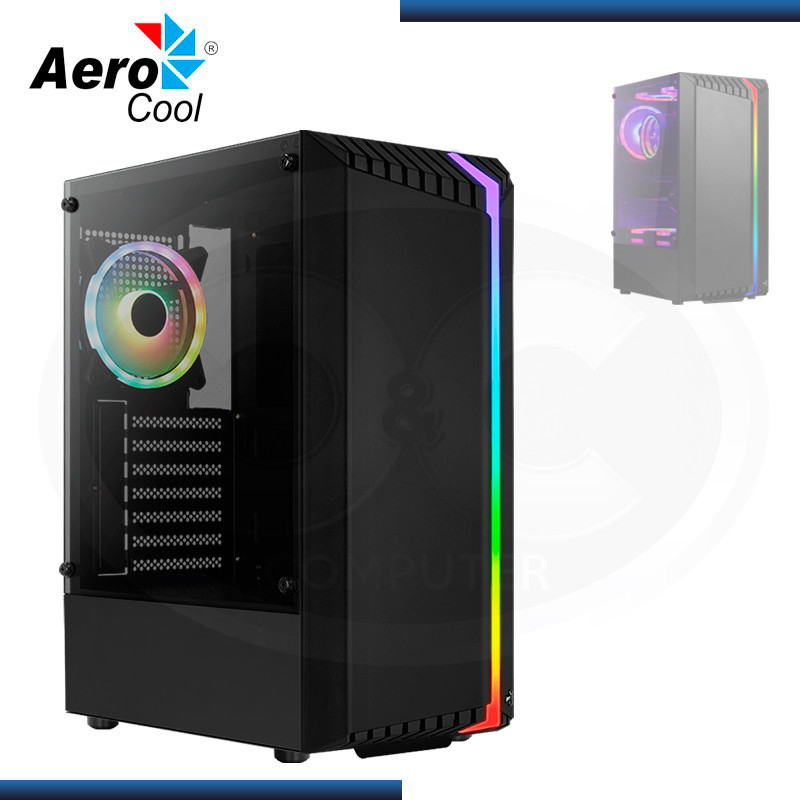 Caja PC ATX Aerocool GENESISV2BK, Panel Frontal LED ARGB