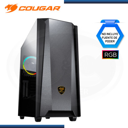 CASE COUGAR MX660 IRON DARK BLACK RGB SIN FUENTE VIDRIO TEMPLADO USB 3.1/USB 3.0 (PN:385BMS0.0006)