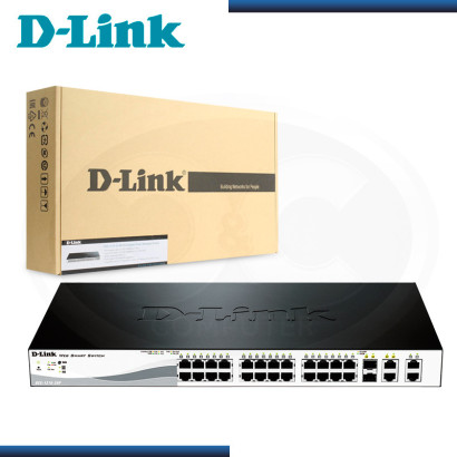 SWITCH D-LINK DES-1210-28P 24 PUERTOS 10/100/1000 MBPS SMART GIGABIT 2PTO UTP/SFP