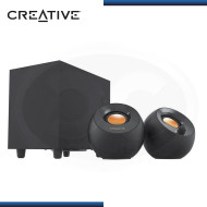 PARLANTES CREATIVE PEBBLE PLUS BLACK USB SISTEMA 2.1 (PN:51MF0480AA000)