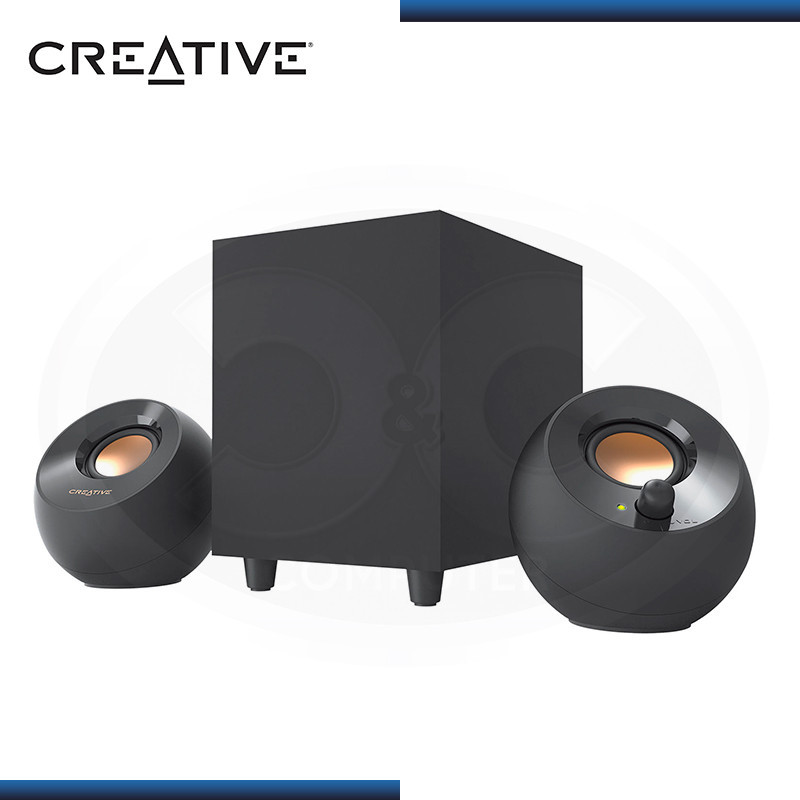 PARLANTES CREATIVE PEBBLE PLUS BLACK USB SISTEMA 2.1 (PN:51MF0480AA000)