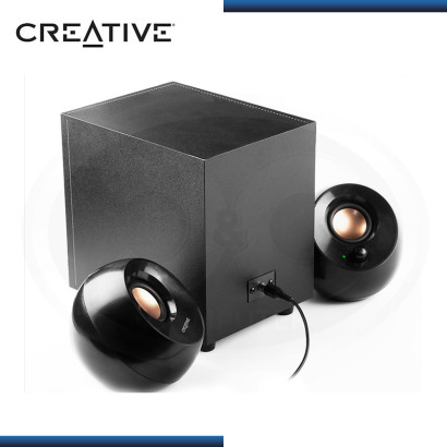 PARLANTES CREATIVE PEBBLE PLUS BLACK USB SISTEMA 2.1 (PN:51MF0480AA000)