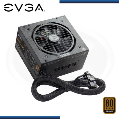 FUENTE EVGA 500 BQ 500W 80 PLUS BRONZE SEMI MODULAR (PN:110-BQ-0500-K1)