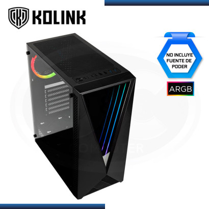 CASE KOLINK VOID ARGB SIN FUENTE VIDIRO TEMPLADO BLACK USB 3.0/USB 2.0 (PN:PGW-CH-KOL-044)