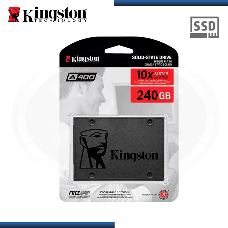 SSD 240GB KINGSTON SSDNOW A400 SATA3 2.5" (PN:SA400S37/240G)