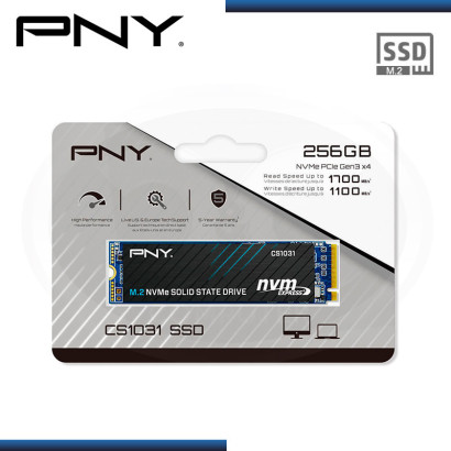 SSD 256GB PNY CS1031 NVME M.2 2280 PCIe (PN:M280CS1031-256-CL)