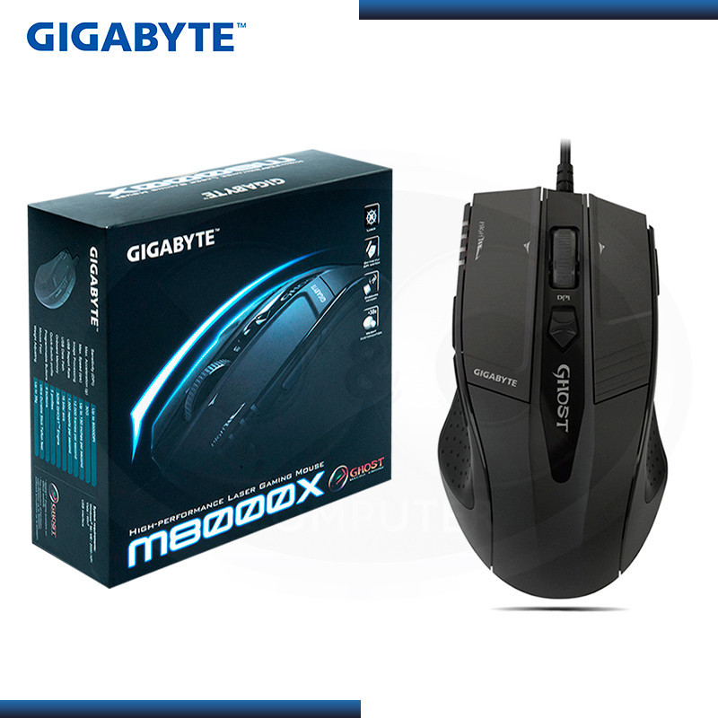 MOUSE GIGABYTE M8000X LASER 6000 DPI BLACK USB