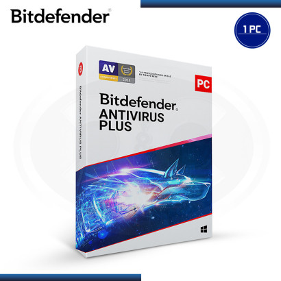 BITDEFENDER ANTIVIRUS PLUS 2020 1 PC+ 1 (2 PCS) 15 MESES (PN:B11010048)