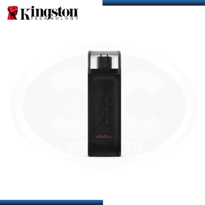 MEMORIA USB-C 64GB KINGSTON DATA TRAVELER 70 V 3.2 BLACK (PN:DT70/64GB)