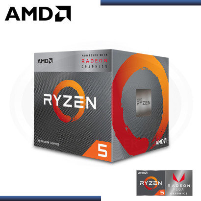 PROCESADOR AMD RYZEN 5 3400G 3.7GHZ 6MB 4CORE AM4 RADEON RX VEGA 11 (PN:YD3400C5FHBOX)