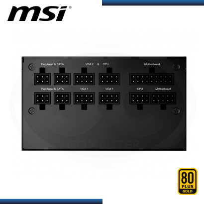 FUENTE MSI MPG A850GF 850W 80 PLUS GOLD MODULAR (PN:306-7ZP0C12-CE0)