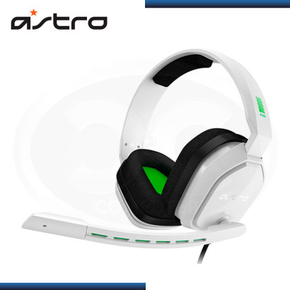 AUDIFONO ASTRO A10 WHITE GREEN CON MICROFONO (PN:939-001844)