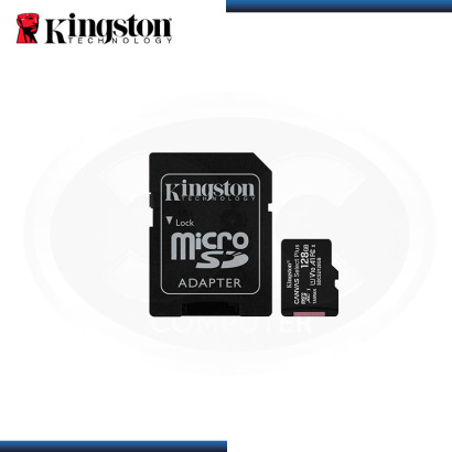 MEMORIA 128GB KINGSTON MICRO SD CANVAS SELECT PLUS (PN:SDCS2/128GB)