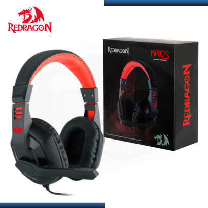AUDIFONO REDRAGON ARES H120 BLACK RED CON MICROFONO