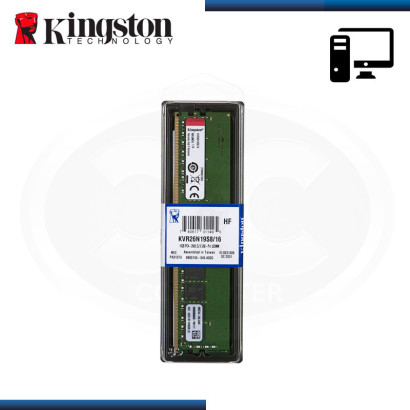 MEMORIA 16GB DDR4 KINGSTON KVR BUS 2666 MHZ (PN:KVR26N19S8/16)