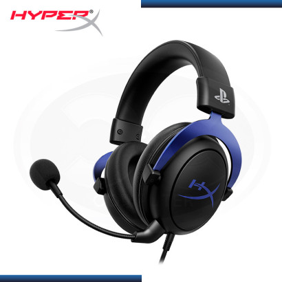 AUDIFONO HYPERX CLOUD BLACK BLUE CON MICROFONO PS5-PS4 (PN:HX-HSCLS-BL/AM)