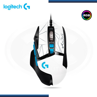 MOUSE LOGITECH G502 HERO K/DA RGB WHITE BLACK EDICION LIMITADA (PN:910-006096)