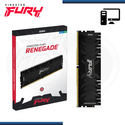 MEMORIA 8GB DDR4 KINGSTON FURY RENEGADE BUS 3600MHz BLACK (PN:KF436C16RB/8)