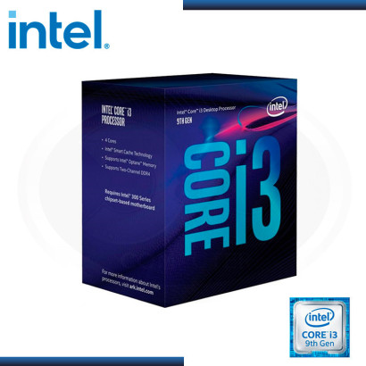 PROCESADOR INTEL CORE I3 9100 3.60GHZ/6MB LGA 1151 (PN:BX80684I39100)